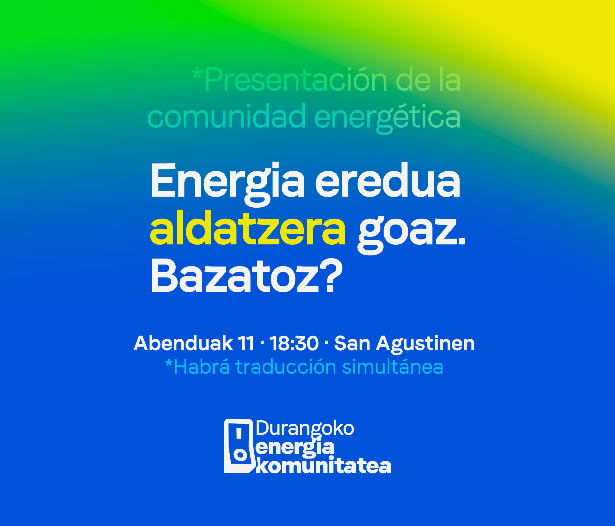 Energia Komunitatearen aurkezpena!